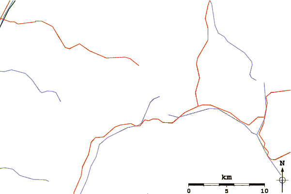 Roads and rivers around Sella Towers