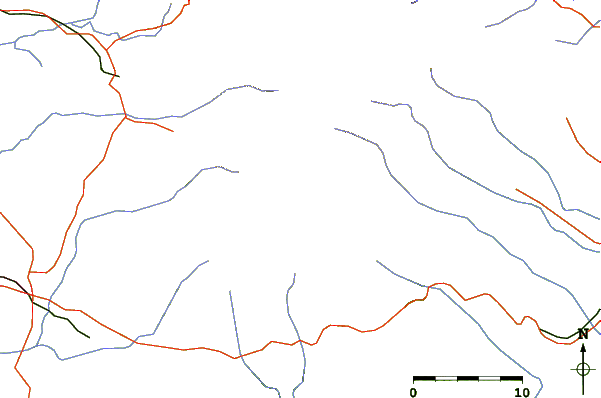 Roads and rivers around Semeru