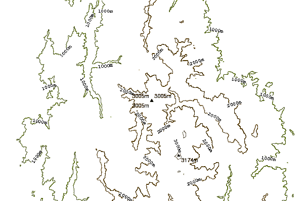 Mountain peaks around Senjou Dake