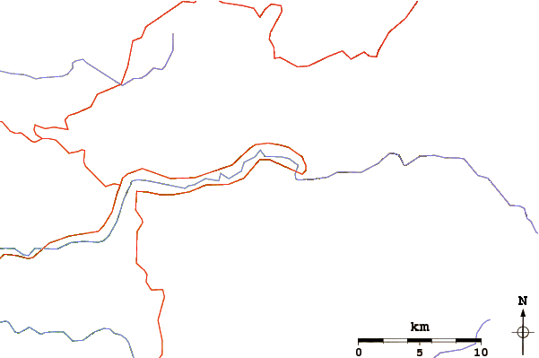 Roads and rivers around Sentinel Dome