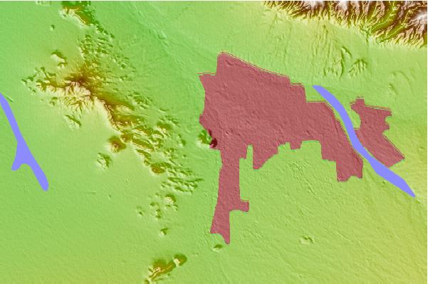 Surf breaks located close to Sentinel Peak (Arizona)