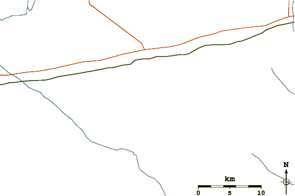 Roads and rivers around Sentinel Plain volcanic field