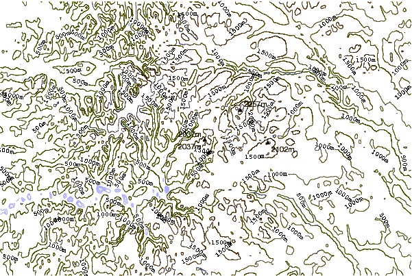 Mountain peaks around Sentraltind