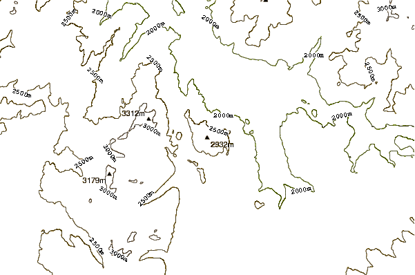 Mountain peaks around Sepulcher Mountain