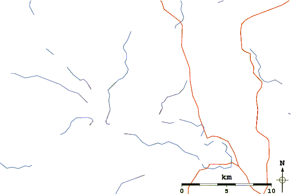 Roads and rivers around Sergeant's Crag