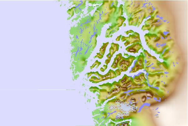 Surf breaks located close to Sermitsiaq