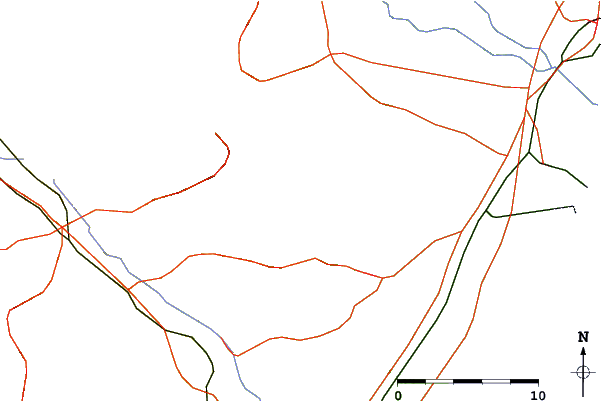 Roads and rivers around Serra d'Espadà