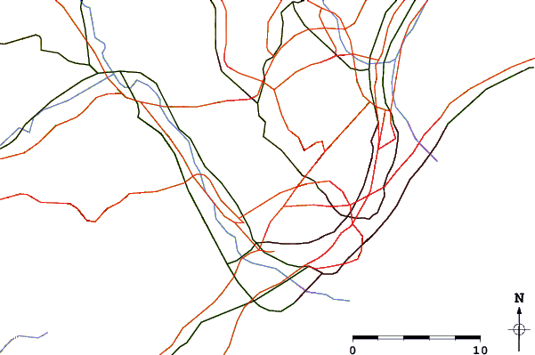 Roads and rivers around Serra de Collserola