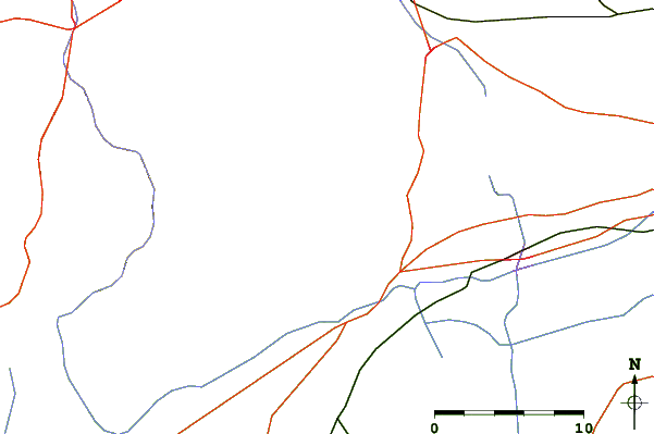 Roads and rivers around Serra de Crevillent