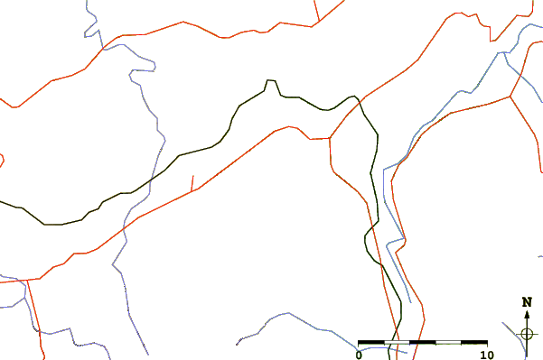 Roads and rivers around Serra de Paüls