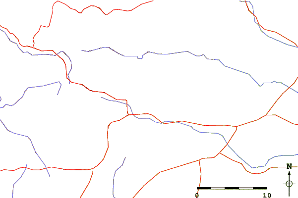 Roads and rivers around Serra de l'Espadella