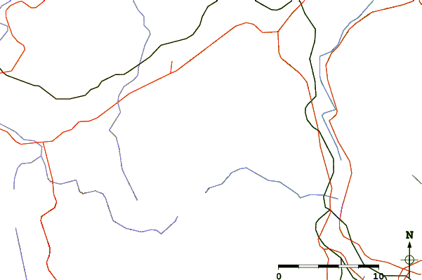 Roads and rivers around Serra de l'Espina