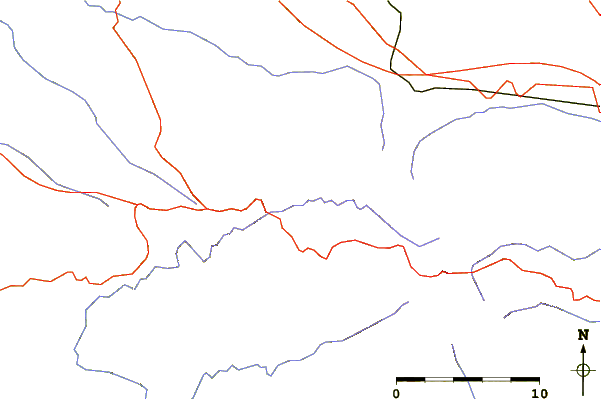 Roads and rivers around Serra de la Llena