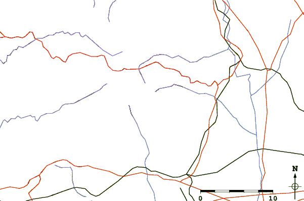 Roads and rivers around Serra de la Mussara