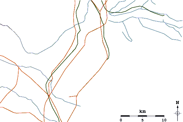 Roads and rivers around Serra del Montsià