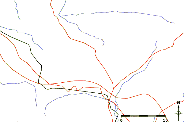 Roads and rivers around Serra del Tallat