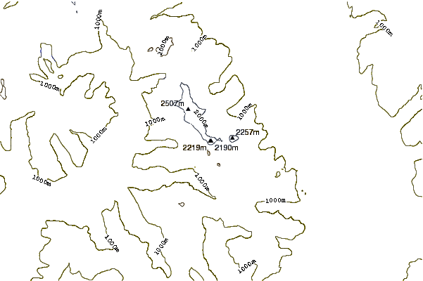 Mountain peaks around Serratus Mountain