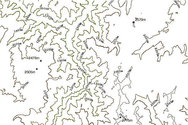 Mountain peaks around Seven Devils Mountains