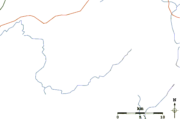 Roads and rivers around Seward Mountain (New York)