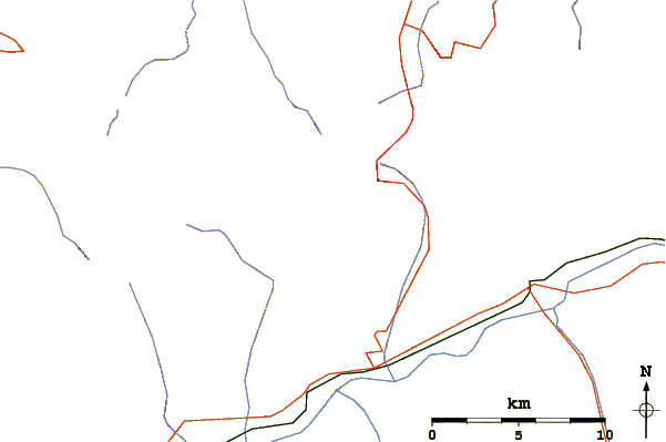 Roads and rivers around Sex Rouge (Wildhorn)