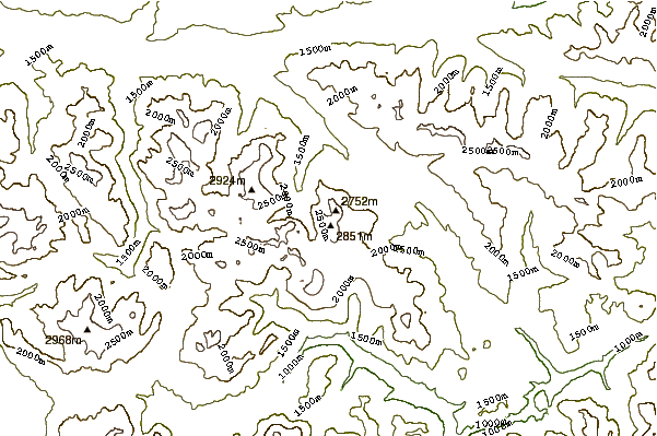 Mountain peaks around Sextener Rotwand