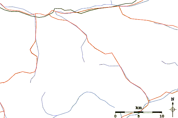 Roads and rivers around Sextener Rotwand