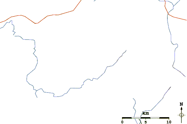 Roads and rivers around Seymour Mountain (Franklin County, New York)