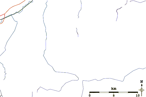 Roads and rivers around Sgor Gaoith