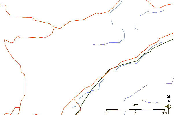 Roads and rivers around Sgorr Ruadh