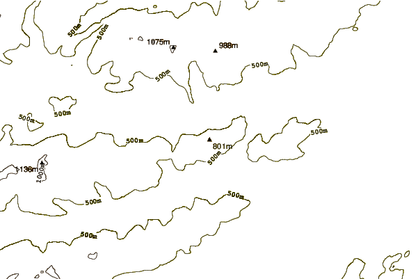 Mountain peaks around Sgorr na Dìollaid