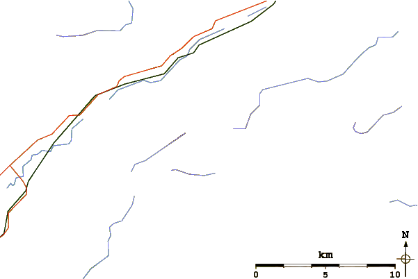 Roads and rivers around Sgurr Choinnich