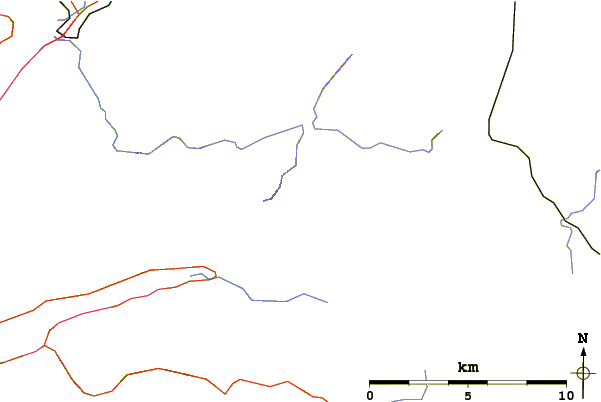 Roads and rivers around Sgurr Eilde Mòr