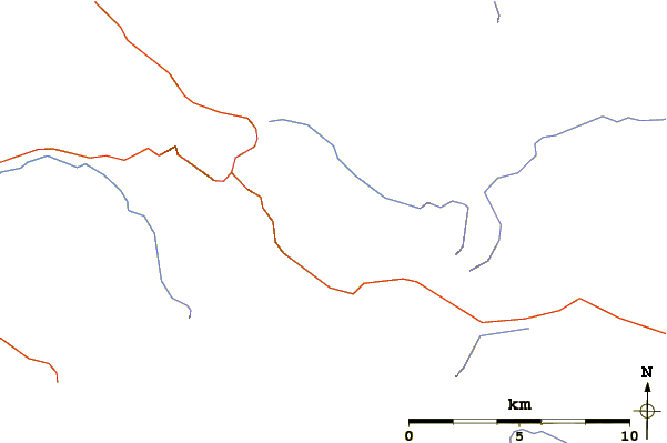 Roads and rivers around Sgùrr Fhuaran