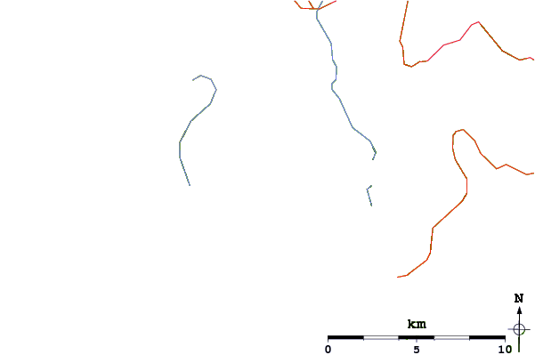 Roads and rivers around Sgurr Mhic Choinnich