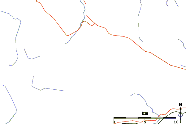 Roads and rivers around Sgùrr Mòr (Fannichs)