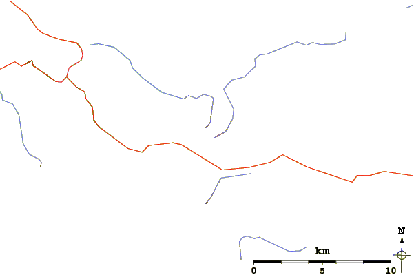 Roads and rivers around Sgurr a' Bhealaich Dheirg