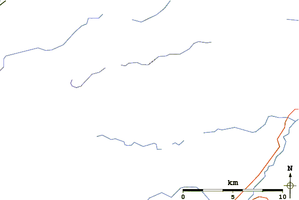 Roads and rivers around Sgùrr a' Choire Ghlais