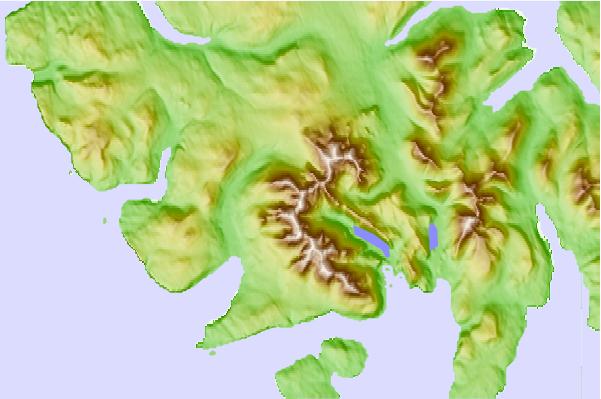 Surf breaks located close to Sgurr a' Ghreadaidh