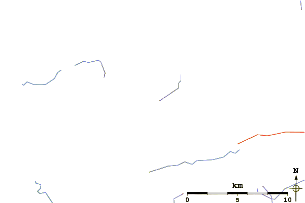 Roads and rivers around Sgùrr na Cìche