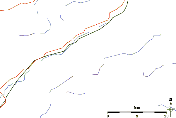 Roads and rivers around Sgurr nan Ceannaichean