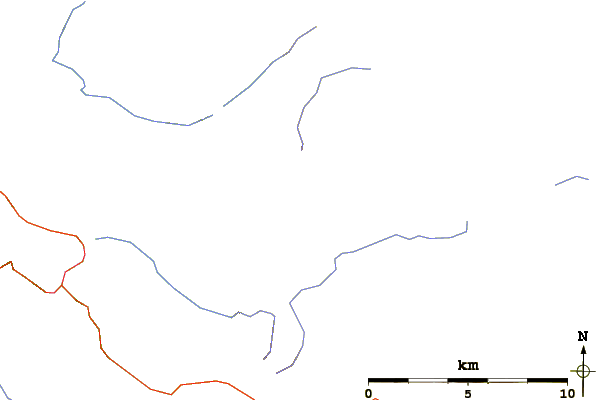 Roads and rivers around Sgùrr nan Ceathramhnan