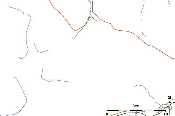 Roads and rivers around Sgurr nan Clach Geala