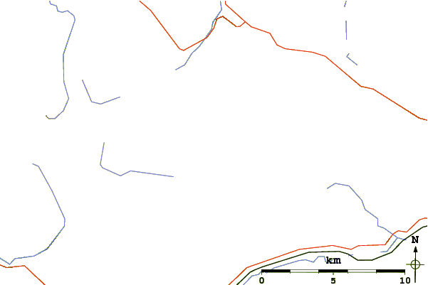 Roads and rivers around Sgurr nan Each