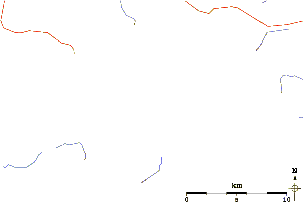 Roads and rivers around Sgurr nan Eugallt