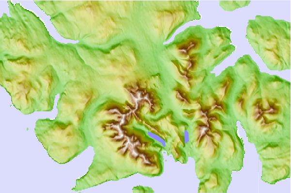 Surf breaks located close to Sgurr nan Gillean