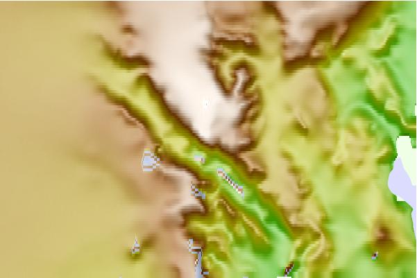 Surf breaks located close to Shafer Peak