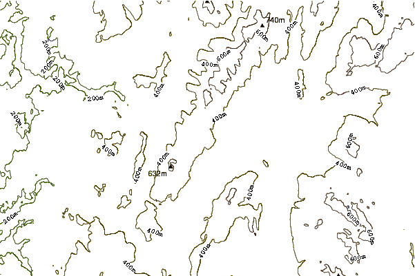 Mountain peaks around Shaker Mountain