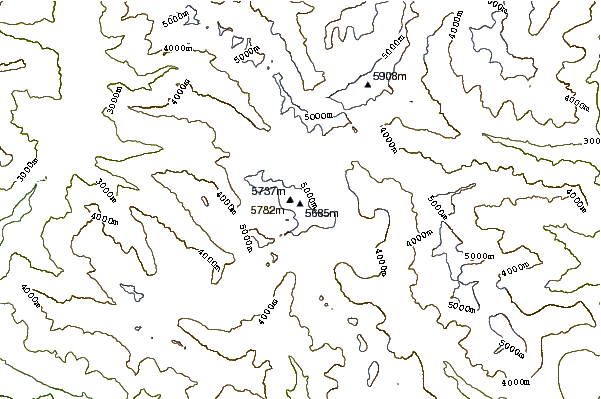 Mountain peaks around Shani Peak