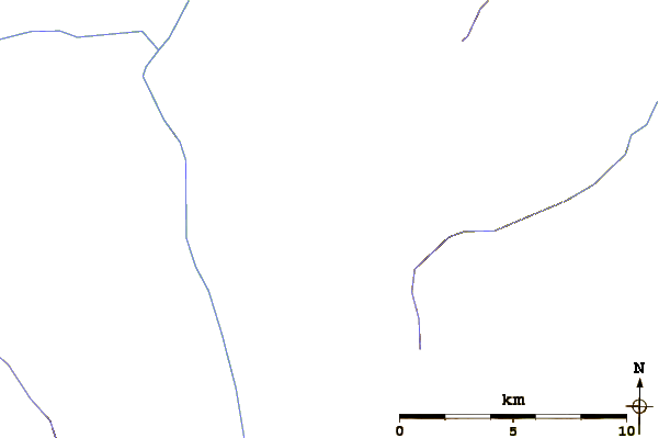 Roads and rivers around Sharktooth Mountain