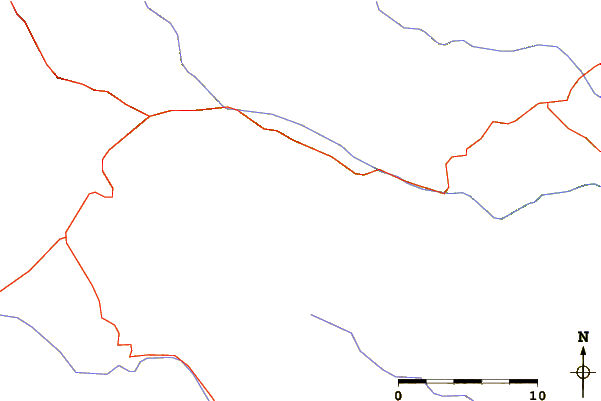 Roads and rivers around Shawnee Peak, Colorado